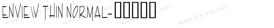 Enview Thin Normal字体转换